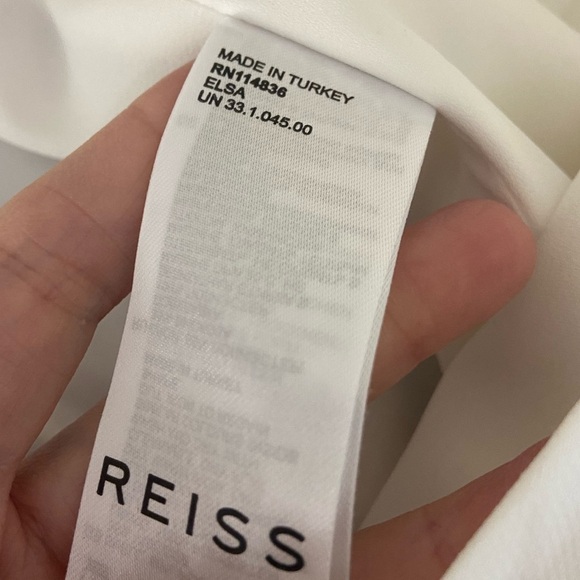 NWT Reiss Elsa Long Sleeve Wide Leg Jumpsuit White size 10 Bridal Wedding - Picture 11 of 12